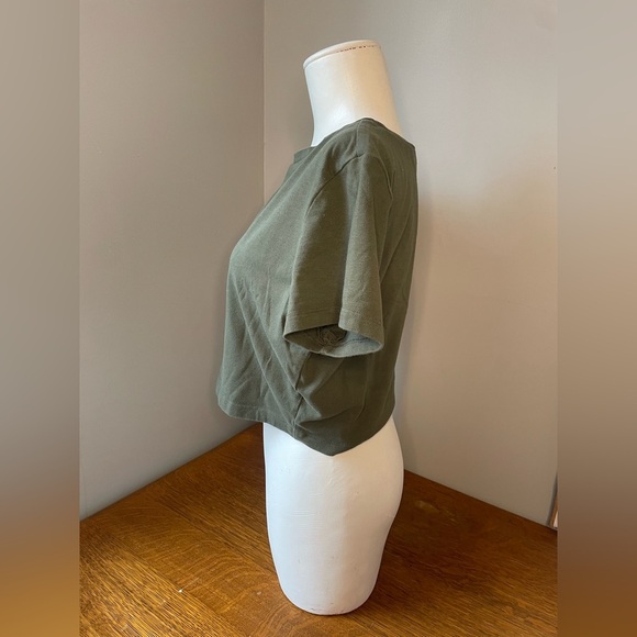 Wild Fable Women's Cropped Tee Size XL Olive Green Short Sleeve EUC Y2K 90s 00s - Picture 11 of 14
